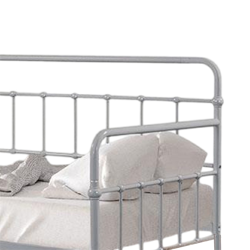 Tes Daybed with Pull Out Trundle-Classic Silver Metal Open Frame