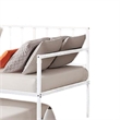 Ham Daybed with Pull Out Trundle-White Slatted Open Metal Frame