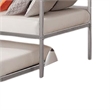 Ham Daybed with Pull Out Trundle-Silver Slatted Open Metal Frame