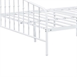 Nix Full Size Bed-Classic Spindle Headboard and Footboard-White Metal