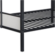 Mely Full over Full Bunk Bed-Attached Side Ladder-Black White Metal