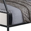Mely Twin over Full Bunk Bed-Attached Side Ladder-Black and White Metal
