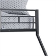Mely Twin over Full Bunk Bed-Attached Side Ladder-Black and White Metal