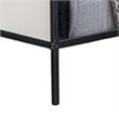 Mely Twin over Full Bunk Bed-Attached Side Ladder-Black and White Metal