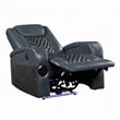 Liza Power Motion Recliner Chair-Bluetooth-Gray Black Faux Leather