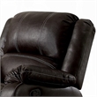 Zuru Motion Manual Rocker Recliner Chair-Plush Brown Faux Leather