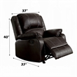 Zuru Motion Manual Rocker Recliner Chair-Plush Brown Faux Leather