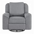 Diny Manual Glider Recliner Chair-Swivel-Soft Gray Linen Fabric