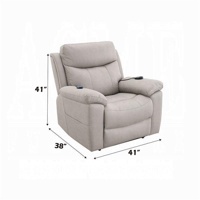 Cheru Power Motion Lift and Recliner Chair with Heated Massage-Gray
