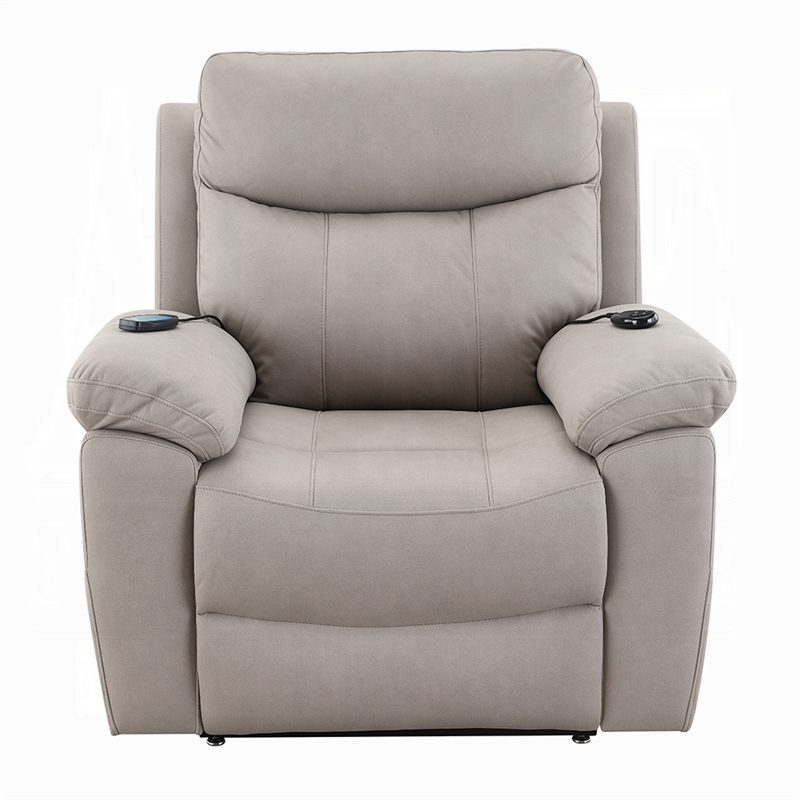 Cheru Power Motion Lift and Recliner Chair with Heated Massage-Gray