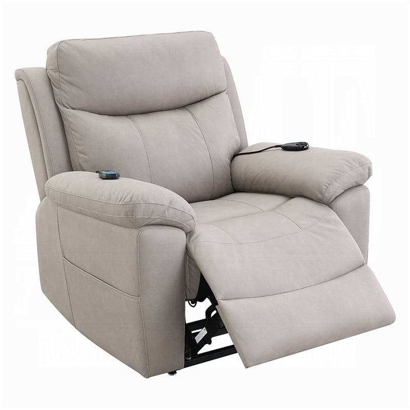 Cheru Power Motion Lift and Recliner Chair with Heated Massage-Gray