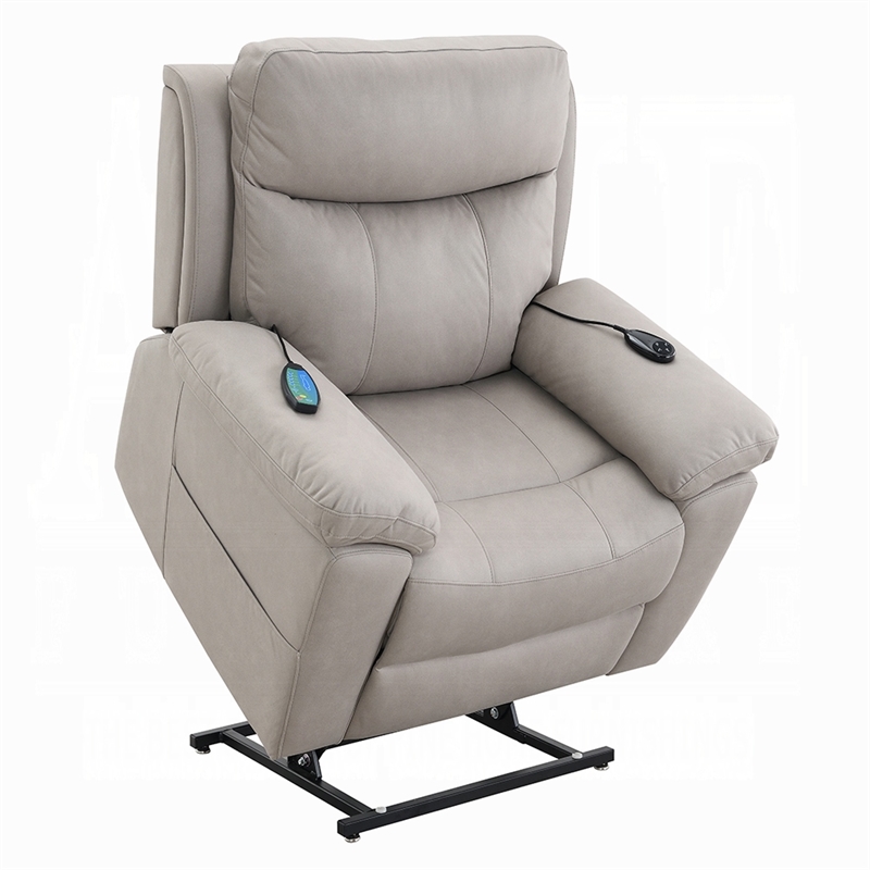 Cheru Power Motion Lift and Recliner Chair with Heated Massage-Gray