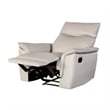 Lenne Manual Recliner Chair-Taupe Leather Match-Padded Arms