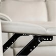 Lenne Manual Recliner Chair-Taupe Leather Match-Padded Arms