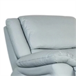 Larus Manual Recliner Chair-Powder Blue Leather Match-Pillow Arms