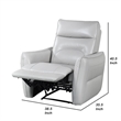 Teren Power Recliner Chair-Rich Taupe Leather Match-Foam