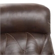 Kesy Manual Glider Recliner Chair-Pillow Top Arms-Brown Faux Leather