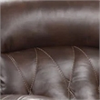 Kesy Manual Glider Recliner Chair-Pillow Top Arms-Brown Faux Leather