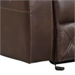 Kesy Manual Glider Recliner Chair-Pillow Top Arms-Brown Faux Leather