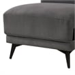 Panie Modular Armless Lounge Chair-Adjustable Headrest-Dark Gray Fabric