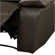 Ozy Manual Recliner Chair-Pillow Top Arms-Dark Brown Leather Match