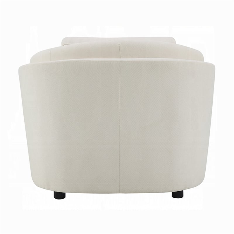 Riku Accent Armchair- 2 Lumbar Pillows- Soft Beige Linen Seating