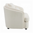 Riku Accent Armchair- 2 Lumbar Pillows- Soft Beige Linen Seating