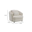 Riku Accent Armchair- 2 Lumbar Pillows- Soft Beige Linen Seating