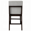 Eyna Counter Height Chair Set of 2- Gray Linen- Espresso Brown Wood