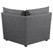 Ash 37 Inch Corner Accent Sofa Armchair with Cushions- Modular- Gray Black