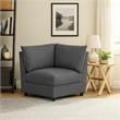 Ash 37 Inch Corner Accent Sofa Armchair with Cushions- Modular- Gray Black