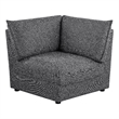 Ash 37 Inch Corner Accent Sofa Armchair with Cushions- Modular- Gray Black
