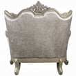 Bertha Accent Chair- European Ornate Carved Beige- Champagne Wood