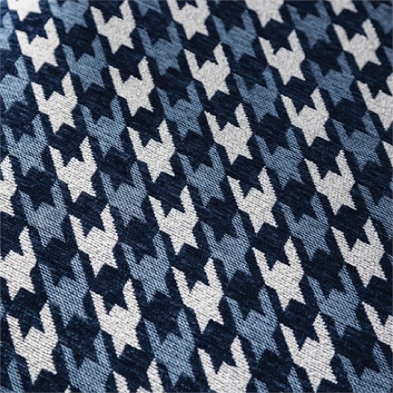 Colin Accent Club Chair- Throw Pillow- Gray Blue Houndstooth Polyester