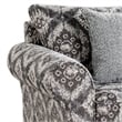 Berrie Accent Chair- 1 Throw Pillow- Geometric Gray White Polyester