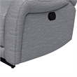 Clair Manual Recliner Chair with Scrolled Arms- Wood Frame- Gray Fabric