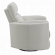 Siri Swivel Glider Recliner Chair- Plush Beige Boucle- Soft Cushioned