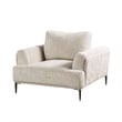 Batty Accent Chair- Light Brown Chenille- Attached Adjustable Back