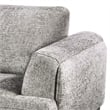 Batty Accent Club Chair- Gray Chenille Attached Adjustable Back Pillow