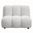Nela Lounge Sofa Chair- Modern Bubble Silhouette- White Linen 42 Inch