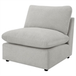 Biny Modular Armless Chair- Light Gray- Plush Foam Cushions