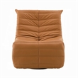 Taon Swivel Glider Manual Recliner Chair- Tufted Orange Chenille
