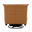 Taon Swivel Glider Manual Recliner Chair- Tufted Orange Chenille