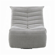 Taon Swivel Glider Manual Recliner Chair- Tufted Light Gray Chenille