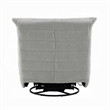 Taon Swivel Glider Manual Recliner Chair- Tufted Light Gray Chenille