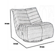 Taon Swivel Glider Manual Recliner Chair- Tufted Dark Gray Chenille
