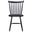 Halie Dining Side Chair Set of 2- Spindle Back- Black Asian Hardwood