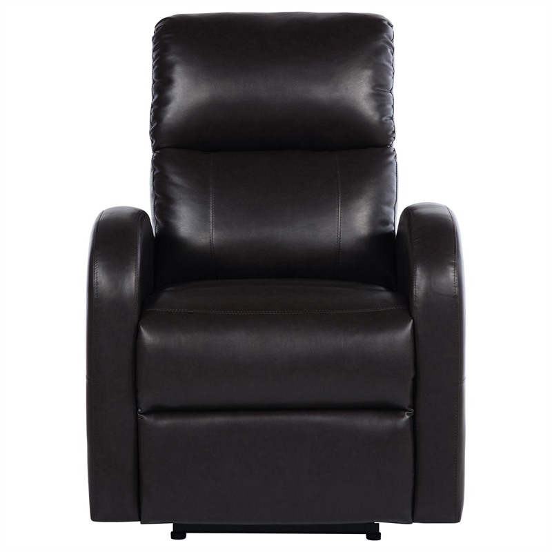 Nami Power Recliner Chair- Plush Cushioned Espresso Brown Faux Leather