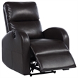 Nami Power Recliner Chair- Plush Cushioned Espresso Brown Faux Leather