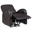 Nami Power Recliner Chair- Plush Cushioned Espresso Brown Faux Leather